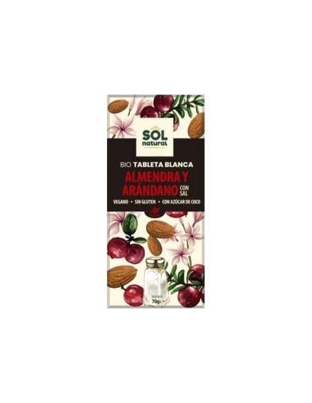 Chocolate Blanco Almendra Arandano Tableta 70G Bio