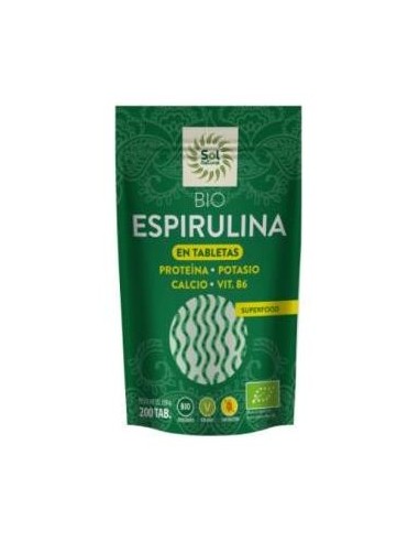 Solnatural Espirulina 200Tabs