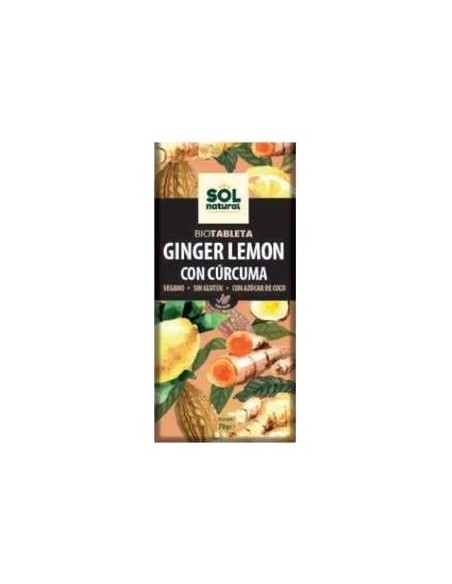 Sol Natural Tableta Chocolate Jengibre Limon Y Curcuma Bio 70G