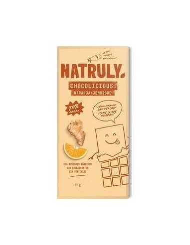 Natruly Tableta De Chocolate Con Naranja Y...