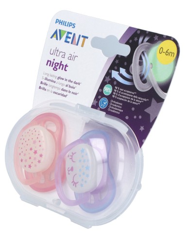 Philips Avent Sucette Ultra Air Nocturne Rose...