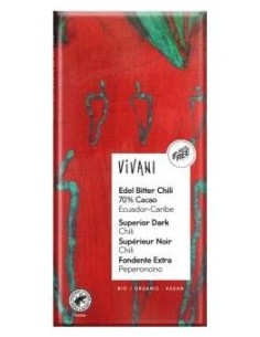Chocolate Negro Superior 70% Ecuador Con Guindilla