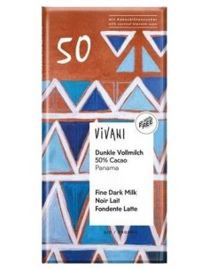 Vivani Chocolate Negro 50% Con Leche Y Azucar De Coco Bio...