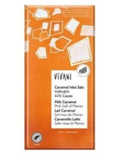 Vivani Chocolate Negro 44% Con Leche Caramelo Y Sal Inka...