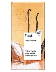 Vivani Chocolate Blanco Con Vainilla Bourbon Bio 80G