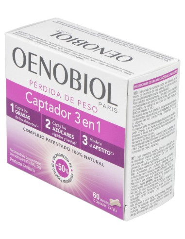 Oenobiol Captador Grasas 3 En 1 60Cáps