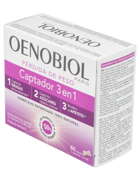 Oenobiol Captador Grasas 3 En 1 60Cáps