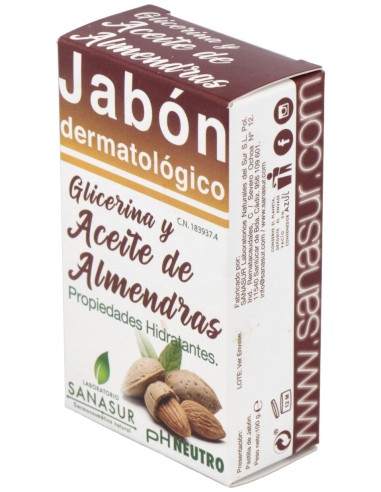 Jabon Glicerina Aceite De Almendras 100Gr.