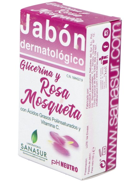 Sanasur Jabon Glicerina Rosa Mosqueta 100 G