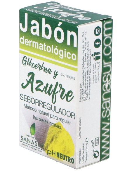 Sanasur Jabon Glicerina Azufre 100 G