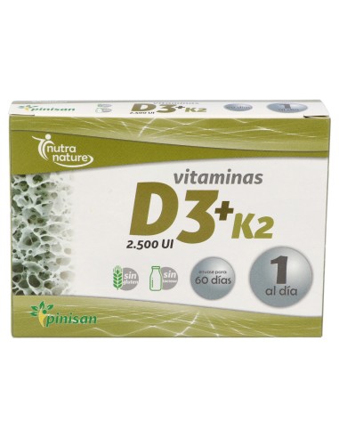 Pinisan Nutra Nature Vitaminas D3 + K2 60Caps