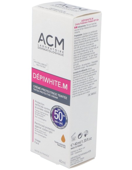 Depiwhite M. Crema Con Color (Dorado) Spf 50 40Ml.