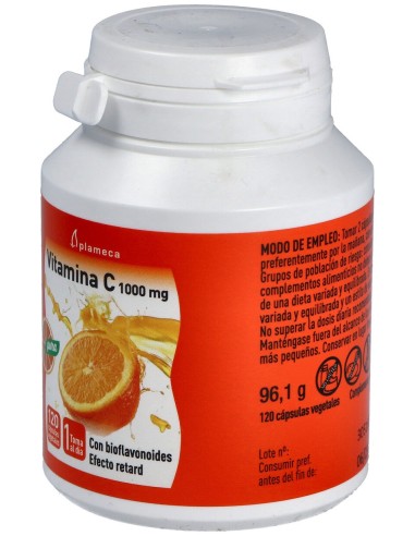 Plameca Vitamina C Pura 1000Mg 120Caps Vegs
