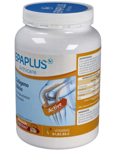 Epaplus Colageno + Silicio + Hialuronico + Magnesio Polvo Vainil