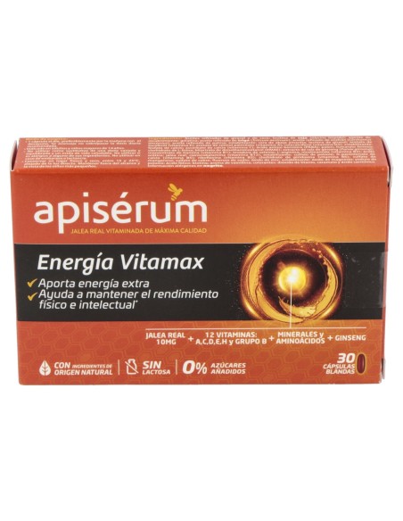 Apiserum Energia Vitamax 30 Caps Blandas