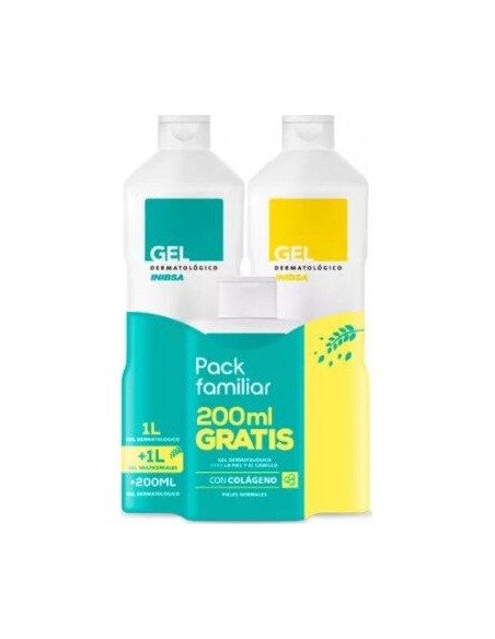 Pack Inibsa Gel Con Colágeno + Gel Multicereales 2X1L