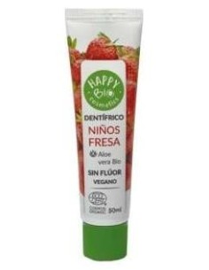 Happy Bio Cosmetics Dentifrico Niños Fresa Sin Fluor 50Ml