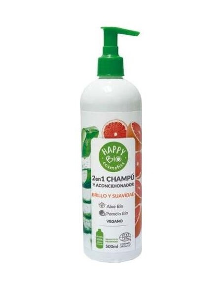 Happy Bio Cosmetics Champu-Acondicionador Pomelo-Aloe 500Ml