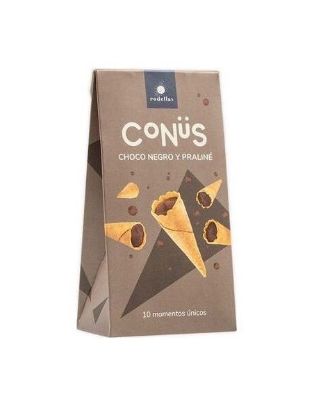 Conus Chocolate Negro Y Praline 10Udsx70Gr. Bio