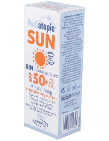 Pediatopic Sun Mineral Baby Spf 50+ 50Ml.