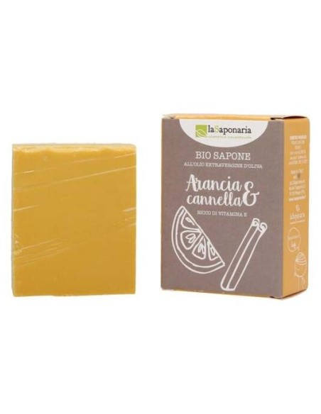 La Saponaria Jabón En Pastilla Naranja Y Canela 100G