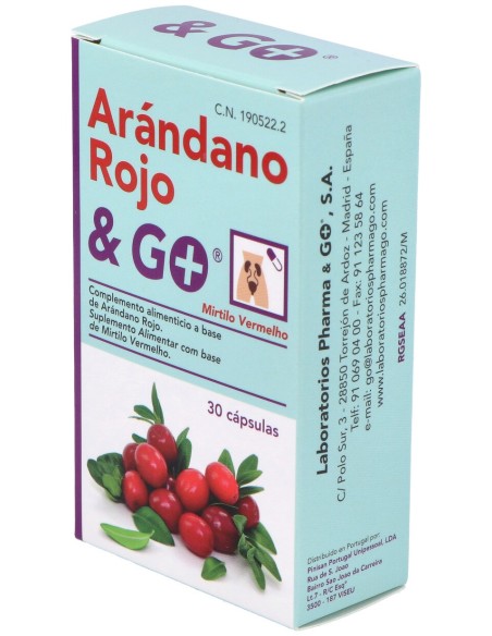 Laboratorios Pharma & Go Arandano Rojo&Go 30Caps