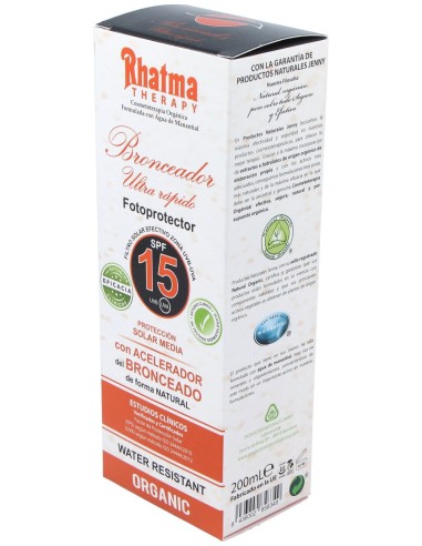 Rhatma Bronceador Solar Ultra Rapido Spf15 200 Ml
