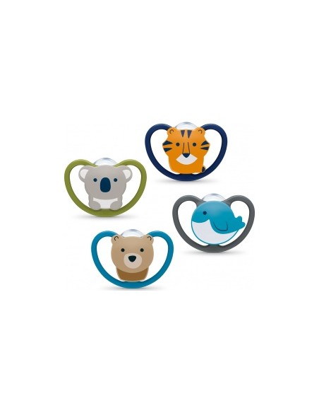 Pack Chupete Space 6-18 Silicona 6Ud Surtidas