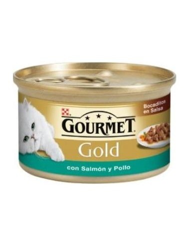 Gourmet Gold Bocadi En Salsa C/ Salmon-Pollo 85X24