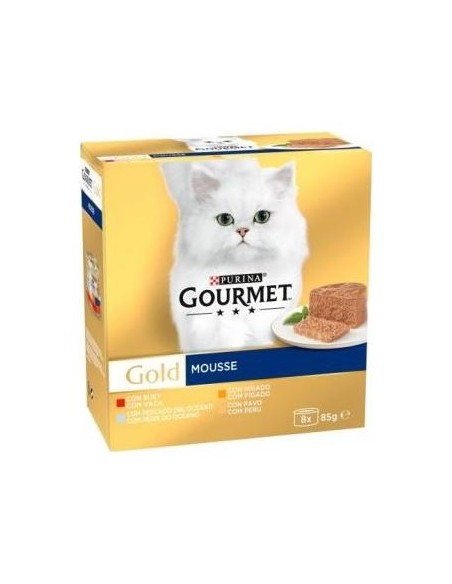 Gourmet Gold Mousse Surtido Caja 8X85Gr.