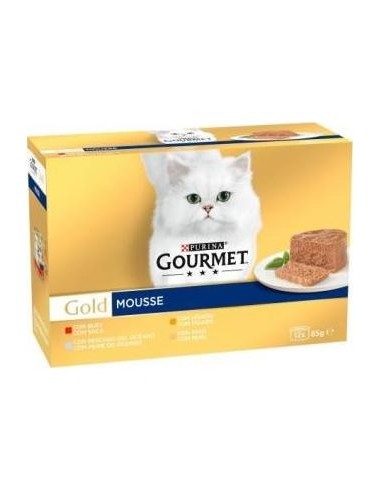 Gourmet Gold Mousse Surtido Caja 12X85Gr.