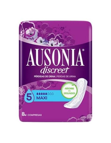 Ausonia Discreet Maxi Absorbente Incontinencia Orina Muy Ligera 8Uds