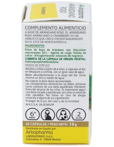 Arkopharma Arkocaps Cranberry 45 Caps