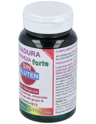 Levadura De Cerveza Forte Sin Gluten 45Cap.
