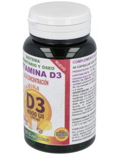 Vitamina D3 4000Ui Alta Concentracion 60Cap.