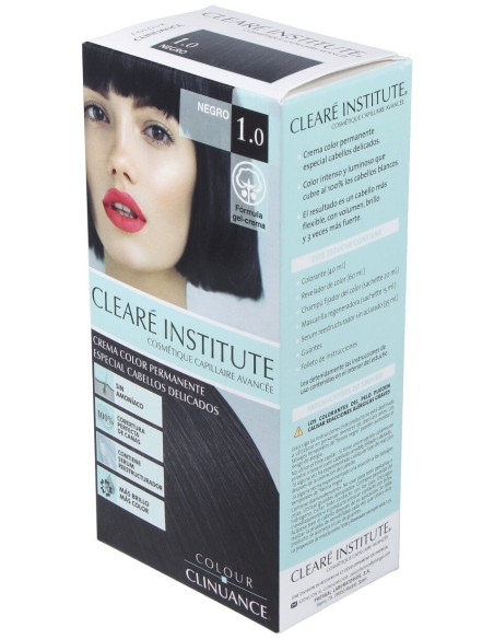 Cleare Institute Colour Clinuance Tinte Permanente 10 Negro 170Ml