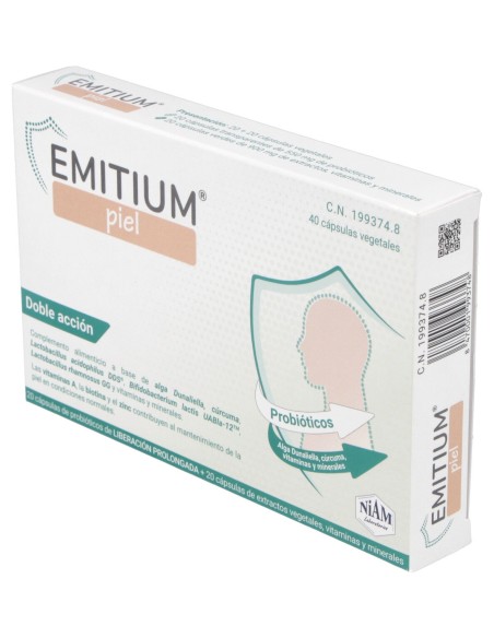 Emitium Piel 20+20 Caps Vegetales