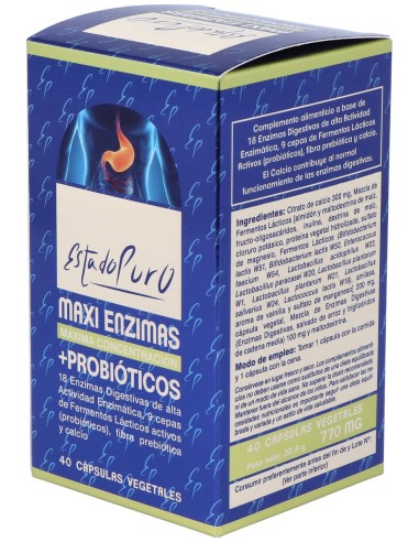 Maxi Enzimas Con Probioticos 40Cap. Estado Puro