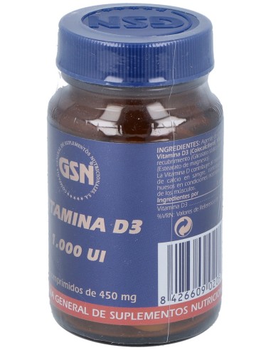 Gsn Vitamina D3 1000Ui 90Comp