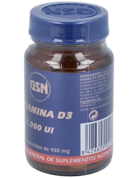 Gsn Vitamina D3 1000Ui 90Comp