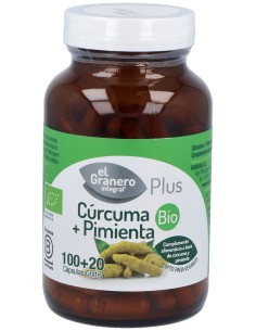 El Granero Curcuma + Pimienta Plus Bio 120Cap