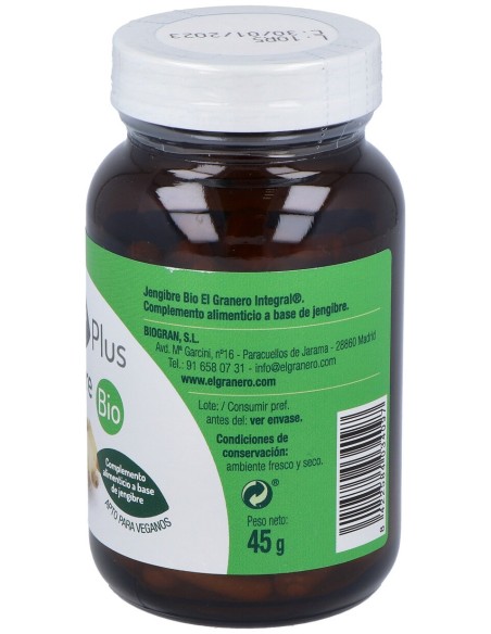Granero Complemento Jengibre Bio 90 Caps