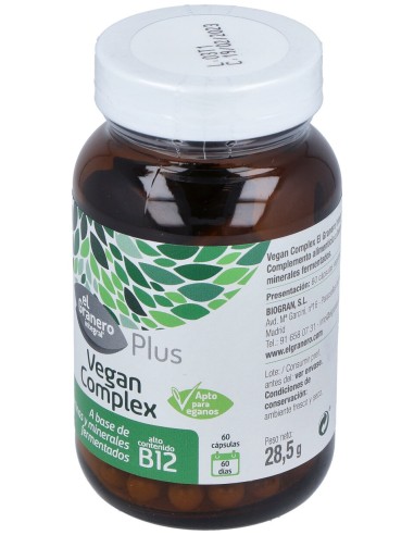 El Granero Vegan Complex Bio 60Caps 457 Mg Elgan