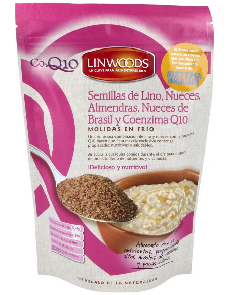 Semillas De Lino Con Nueces Almendras Q10 200Gr.