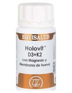 Holovit D3+K2 Con Magnesio Y Membrana De Huevo 50Caps