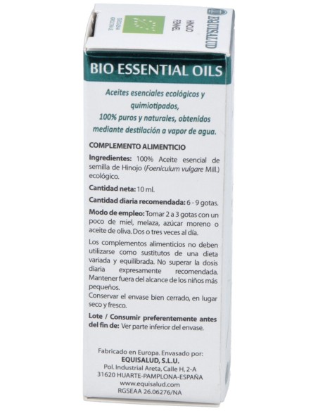 Bio Essential Oils Hinojo Aceite Esencial 10Ml.