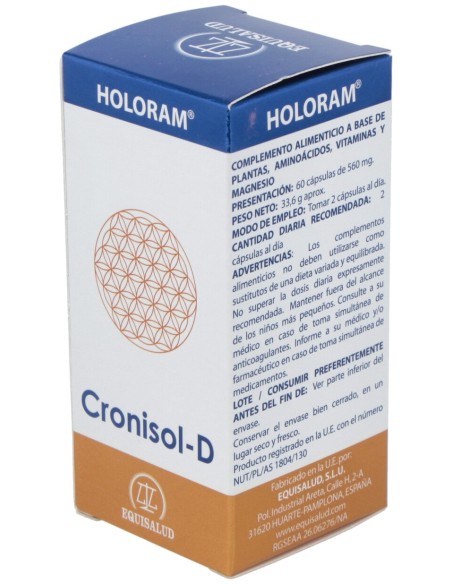 Holoram Cronisol-D - Equisalud - 60 Cápsulas.