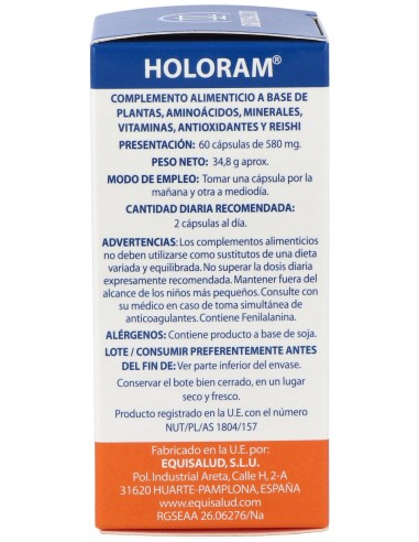 Equisalud Holoram Cerevitan 60 Cápsulas