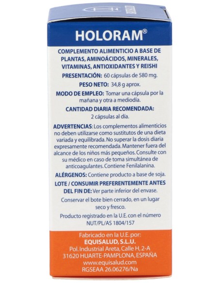 Equisalud Holoram Cerevitan 60 Cápsulas