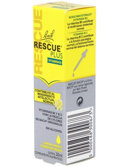 Rescue Plus Gotas Vitaminas 20Ml. Flores Bach
